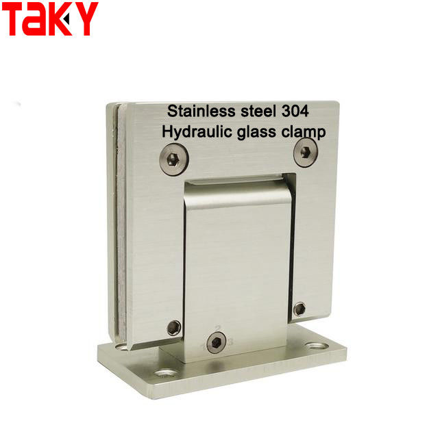 Fermeture douce en acier inoxydable 304 porte en verre hydraulique pinceau de douche charnière pour 90 degrés