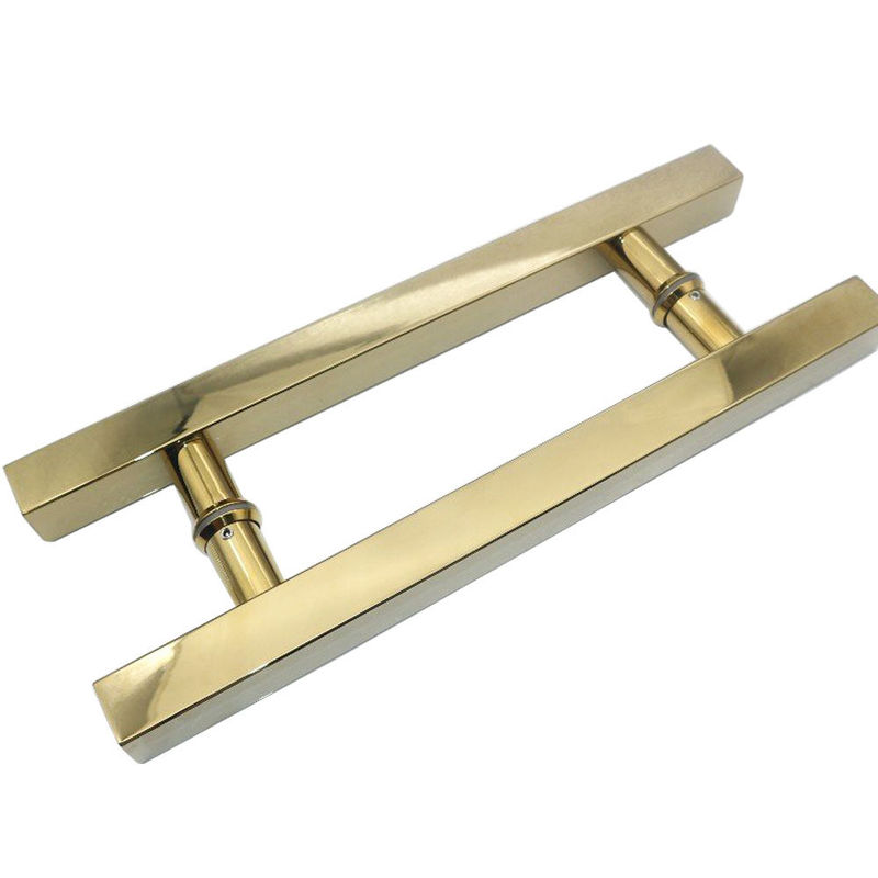 Ajoutez une touche d'or à votre salle de bain avec des poignées de porte en verre en acier inoxydable