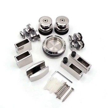 Kit de raccordement de porte coulissante sans cadre de style carré pour les accessoires en verre de douche