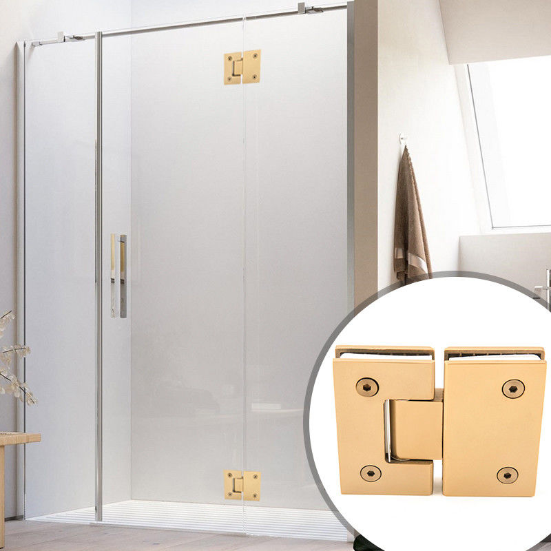 La charnière de douche en or rose de design moderne pour porte de douche en verre bipliée Cerniere Box Doccia