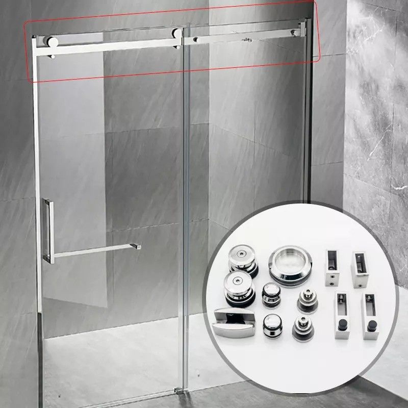 SS304 Carré 30*10mm Bar Douche Porte coulissante Tube de montage avec style d'apparence argentée