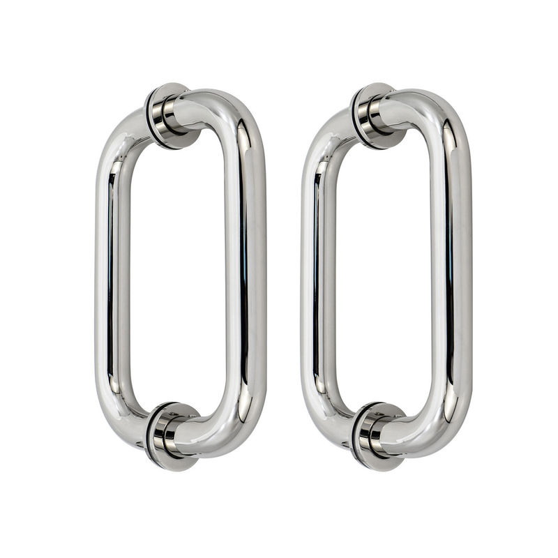 Maillot de porte en verre double face en acier inoxydable