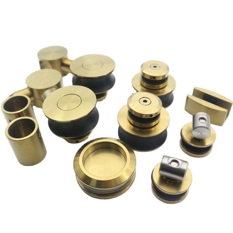 Accessoire de porte coulissante de haute dureté et durable pour porte vitrée simple en or polonais