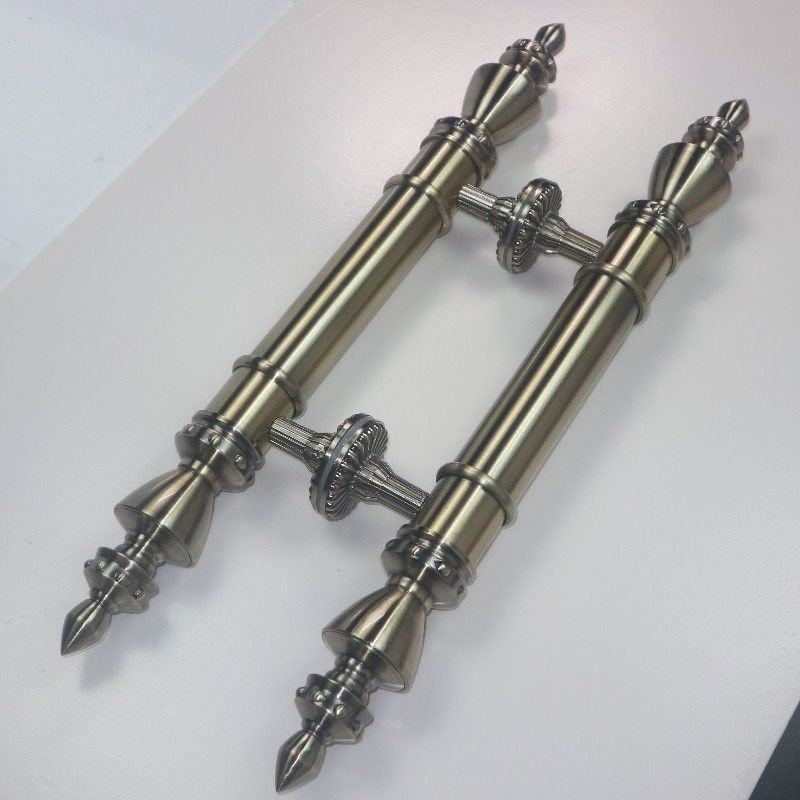 Manche de porte ancienne en alliage de zinc de style européen pour le remplacement de la porte d'hôtel