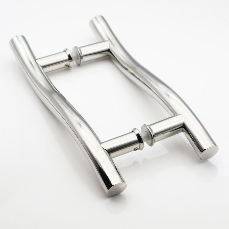 SUS304 Manche de porte en acier inoxydable de type H de verre échantillon 1-3 jours ouvrables Finition SSS/PSS
