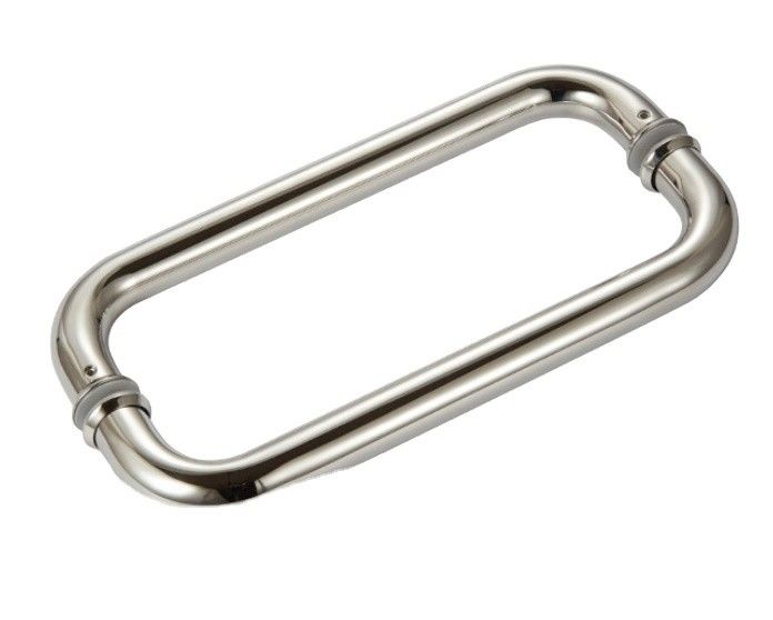 O Type poignée de porte en verre en acier inoxydable adapté à la fois résidentiel et commercial