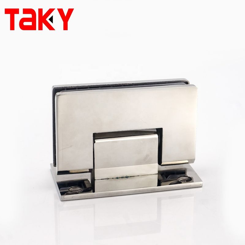 H plaque en acier inoxydable laiton sans cadre pivot mur monté douche porte en verre charnière
