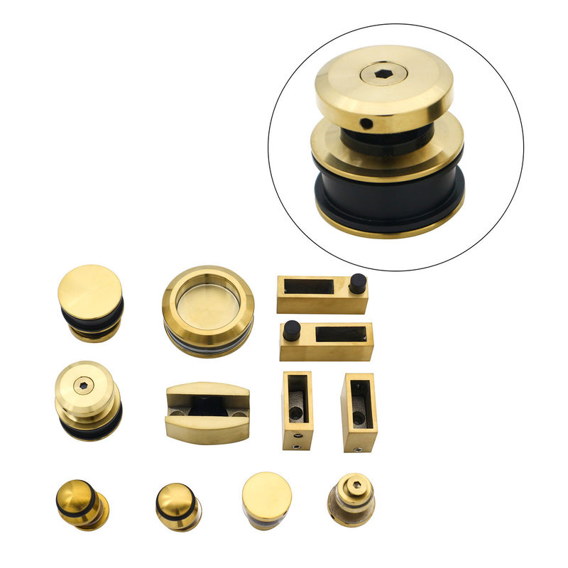 Kit de panneau de porte de grange coulissante sans cadre de verre trempé transparent carré pour verre de 6 à 12 mm