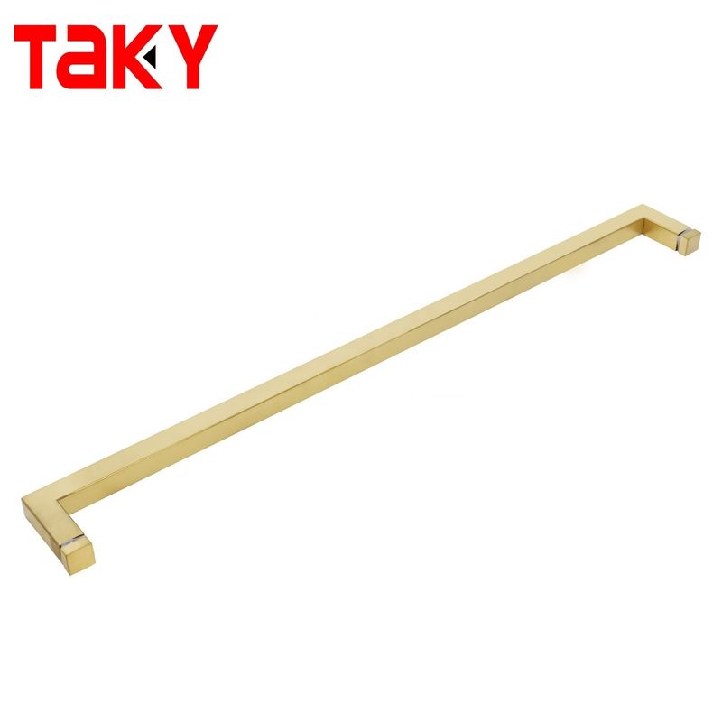 1.0 mm Épaisseur Carré Manche de tirage en verre pour porte de douche SS304 Résistant à la corrosion