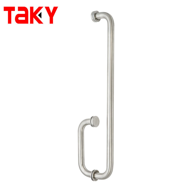 Entrée porte noire poignée tirer pour l' acier inoxydable sans cadre douche coulissante porte en verre