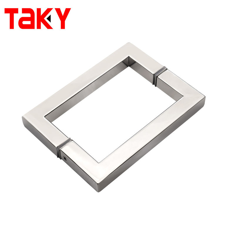 Type carré miroir en acier inoxydable porte coulissante en verre poignée USA hautement recommandé