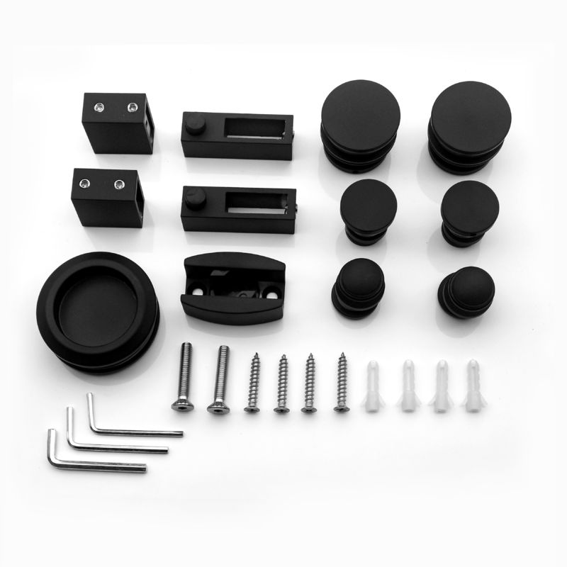 Kit de douche en verre sans cadre avec raccordement de porte coulissante en matériau de plateau ss304