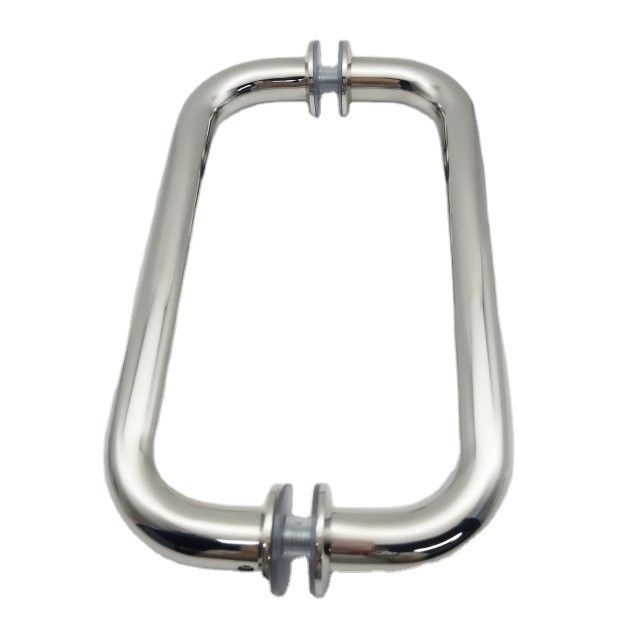 Épaisseur de la porte 8-12 mm Porte de douche Rose Gold Pull Manche avec 1,0 mm d'épaisseur de tuyau