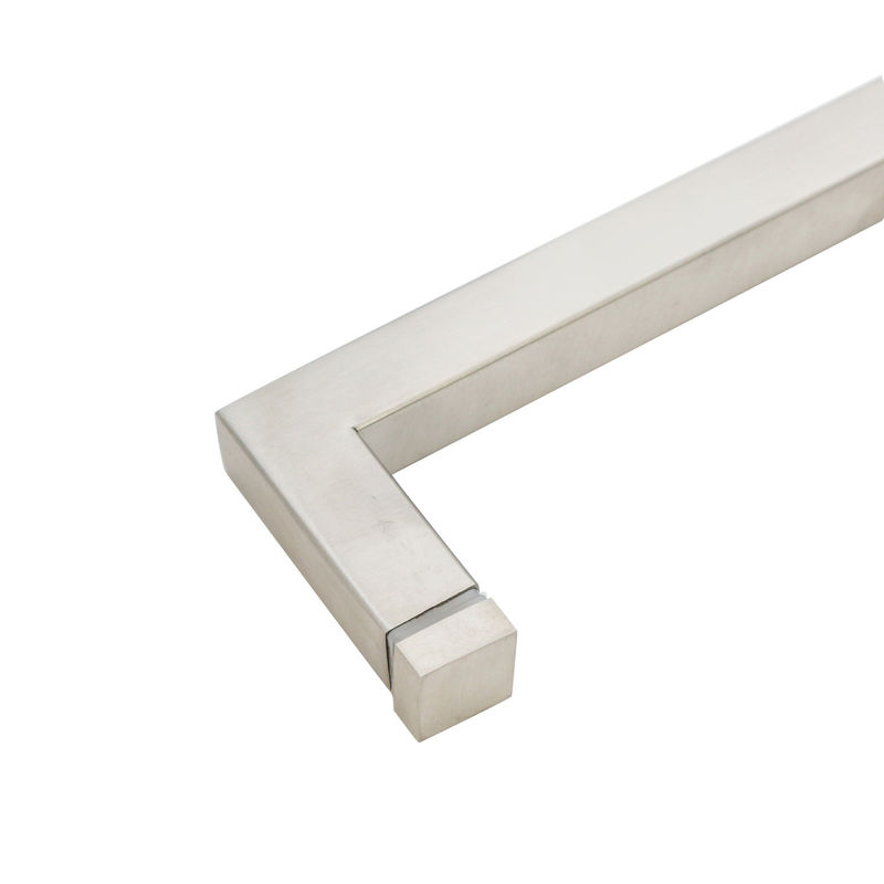Porte coulissante en verre d'hôtel de 203*203 mm Longue poignée de traction noire pour porte de douche unilatérale