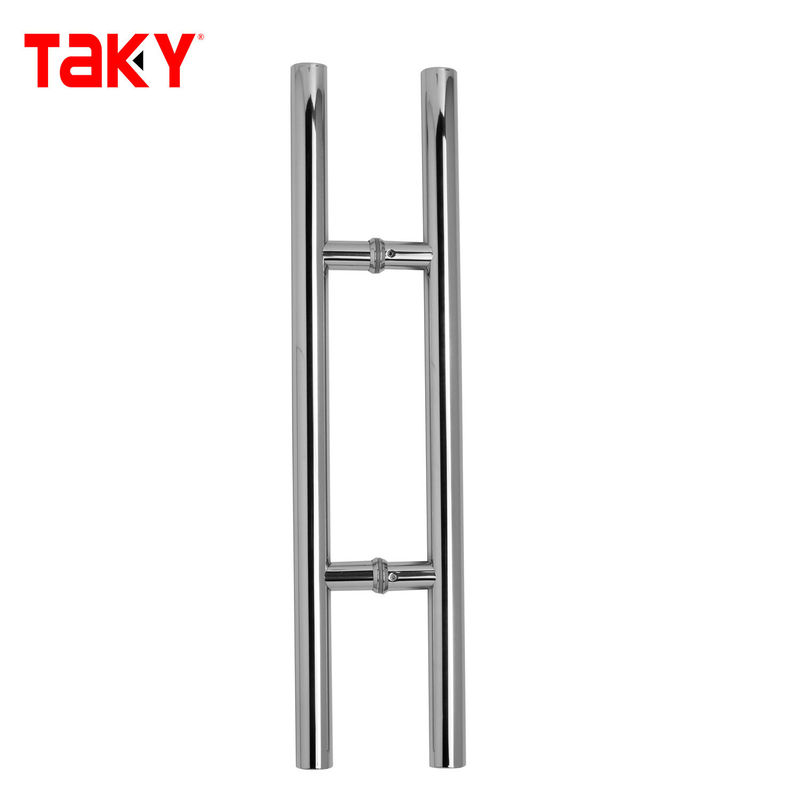 Poignées de porte à fenêtre à double face poignée de porte en verre coulissante pour salle de bain salle de douche en acier
