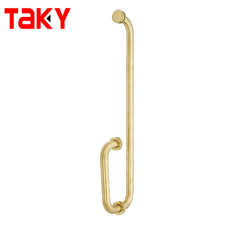 En gros en acier inoxydable doré porte coulissante en verre main tirante douche main de porte en verre