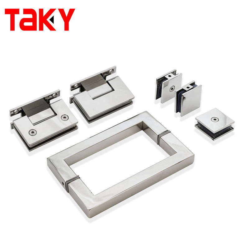 Charnière de douche en verre de 90 degrés en acier inoxydable Charnière pivotée de porte de douche en laiton pour salle de bain Charnières de vitres