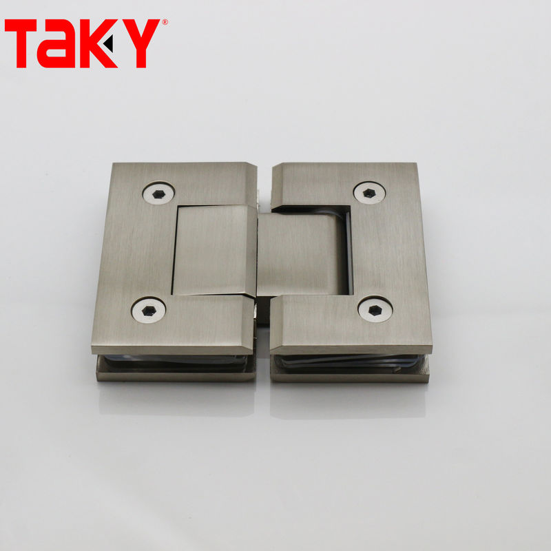 Charnière de porte de douche en verre brossé à 180 degrés, style Morden