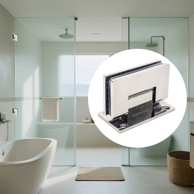 Charnière de porte de douche sans cadre pour verre de 8 à 12 mm, montage mural à 90 degrés