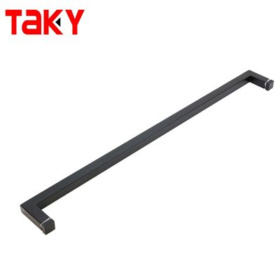 Mains de porte de salle de douche en acier inoxydable doré carré moderne pour porte de verre salle de bain