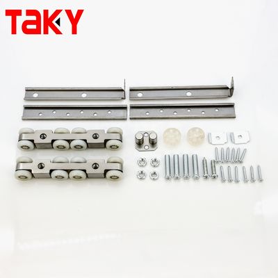 Bon prix Fermeture doublée douce 8 roues porte coulissante poulie matériel pour meubles modernes armoire en ligne