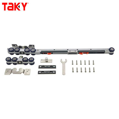 Bon prix Fer Nylon Meubles de garde-robe Porte suspendue double simple douce fermeture 8 roues Porte coulissante poulie amortisseur rouleaux en ligne