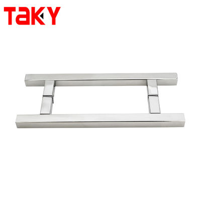 Bon prix Manche de porte en verre carré en acier inoxydable 304 Manche en chrome pour porte en verre trempé en ligne