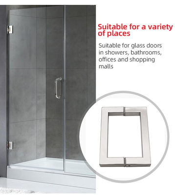Bon prix Poignée de douche en acier inoxydable SS304, Tube carré, poignée de porte en verre de douche en ligne