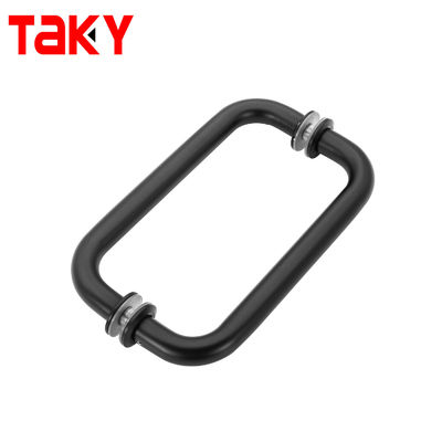 Bon prix Poignée de traction tubulaire ronde dos à dos pour porte en verre moderne en acier inoxydable 304 noir mat en ligne