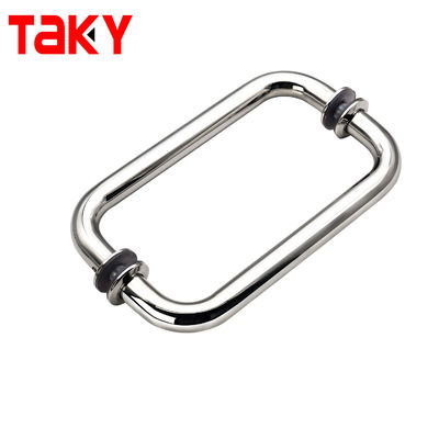 Poignées de porte en verre plat personnalisables, porte en verre double face