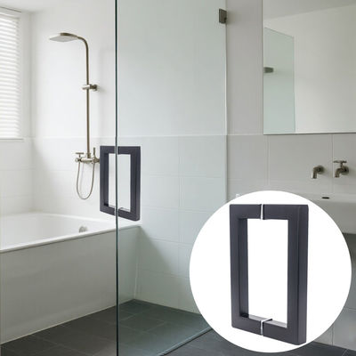 Bon prix Fabrique 304 en acier inoxydable Matte Noir Couleur Carré Tuyau porte en verre poignée en ligne