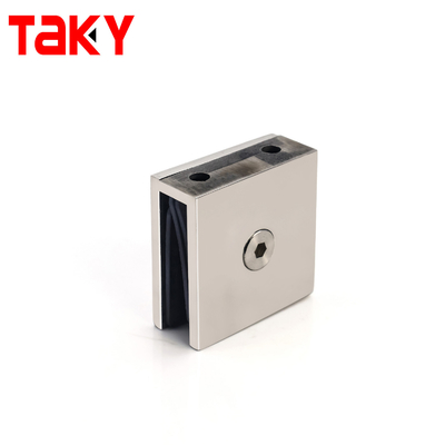 Pince de porte de douche en verre carrée, pince de fixation murale à verre pour salle de bain