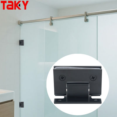 Bon prix Porte de douche moderne connectée cadre 90 degrés noir en acier inoxydable porte en verre charnière en ligne