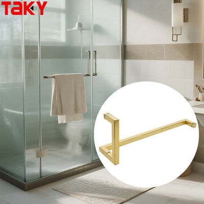 Wholesale Stainless Steel Modern Gold Color Shower Room Tubular Glass Door Pull Handles