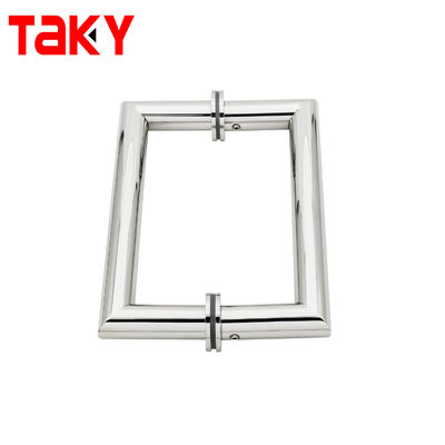 SS304 Porte en verre en acier inoxydable à poignée avec 203*203*19*1,0 mm Taille et design moderne pour douche et salle de bain