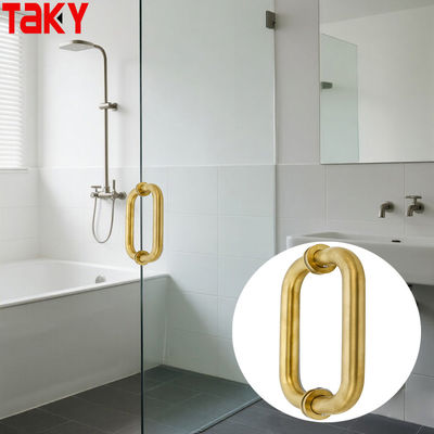 Bon prix Vente chaude Verre coulissante Poignée de porte en acier inoxydable 304 Poignée de porte dorée de douche en ligne