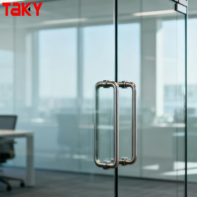 Bon prix Porte-serviettes moderne dos à dos, poignée de traction pour porte de douche en verre sans cadre en acier inoxydable en ligne