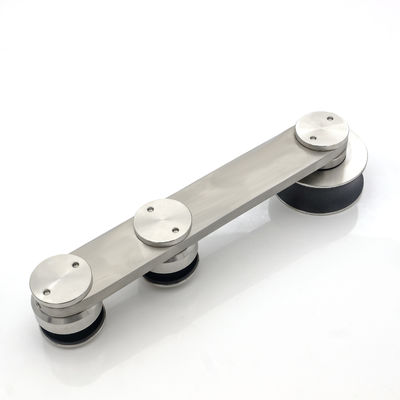 Système de porte coulissante de douche sans cadre en acier inoxydable, quincaillerie de porte de grange en verre d'hôtel, Kit de porte coulissante