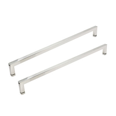 Bon prix Poignée de porte de douche carrée argentée en acier inoxydable, barre à serviettes, poignée de porte coulissante en verre en ligne