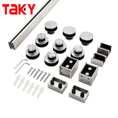 Bon prix Raccords en verre modernes, système de porte en verre trempé, quincaillerie de porte coulissante de douche sans cadre en acier inoxydable en ligne