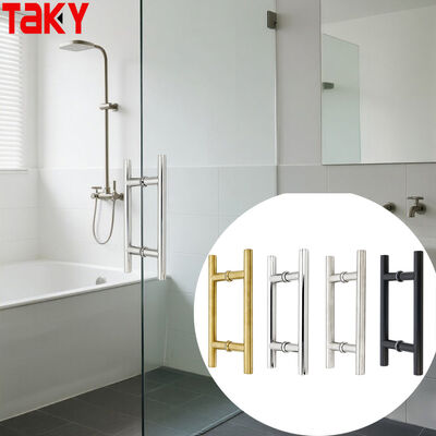 Bon prix Portée de porte en verre à double face en acier inoxydable de type H moderne 304 203*203*19*1,0 mm en ligne