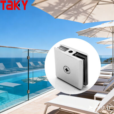 Bon prix Clip de porte en verre en acier inoxydable 316 à 180 degrés pour pinces d'angle d'une épaisseur de verre de 8 à 12 mm en ligne