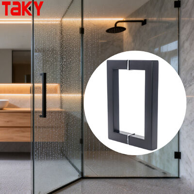 Bon prix SS304 Manche de porte en verre de douche en acier inoxydable avec 203*203*19*1,0 mm de taille et finition en nickel poli/brossé/noir en ligne