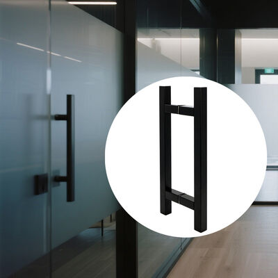 Porte de douche en verre en acier inoxydable SS304 moderne avec poignée de porte 203*203*19*1,0 mm Taille et finition polie