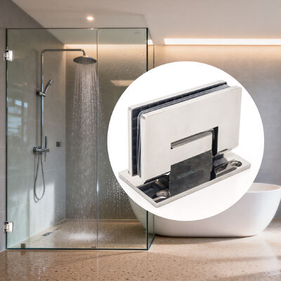 Bon prix Charnière de porte en verre à fixation murale, coin carré à 90 degrés, pour porte en verre, écran pivotant en ligne