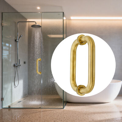 Bon prix Poignée de porte de douche en verre en acier inoxydable SS304 avec dimensions 203*203*19*1.0mm et finition polie/nickel brossé/noir en ligne