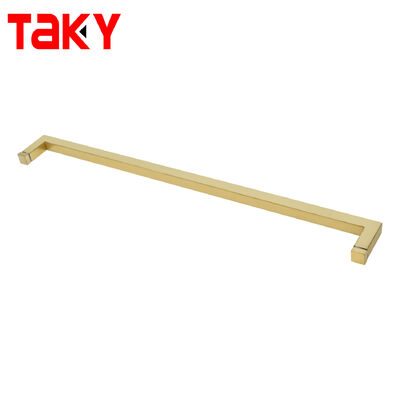 Poignée de porte carrée en verre doré en forme de L, grande porte de douche, barre à serviettes, poignée de traction