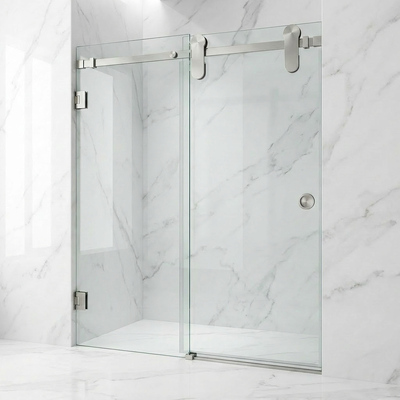 Bon prix Système de porte coulissante en verre sans cadre d'accessoires coulissants de porte en verre de douche d'acier inoxydable en ligne