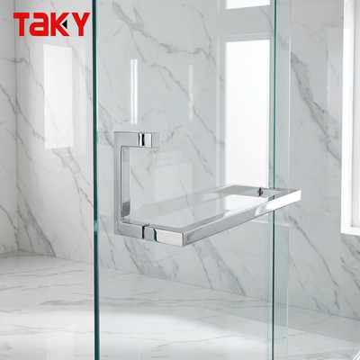 Poignée de traction carrée en acier inoxydable, barre à serviettes, porte de douche, poignée de porte en verre
