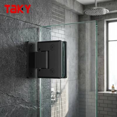 Bon prix Charnière de porte de douche verre à mur moderne à 90 degrés, charnière de salle de bains en acier inoxydable, verre sans cadre pour hôtel en ligne